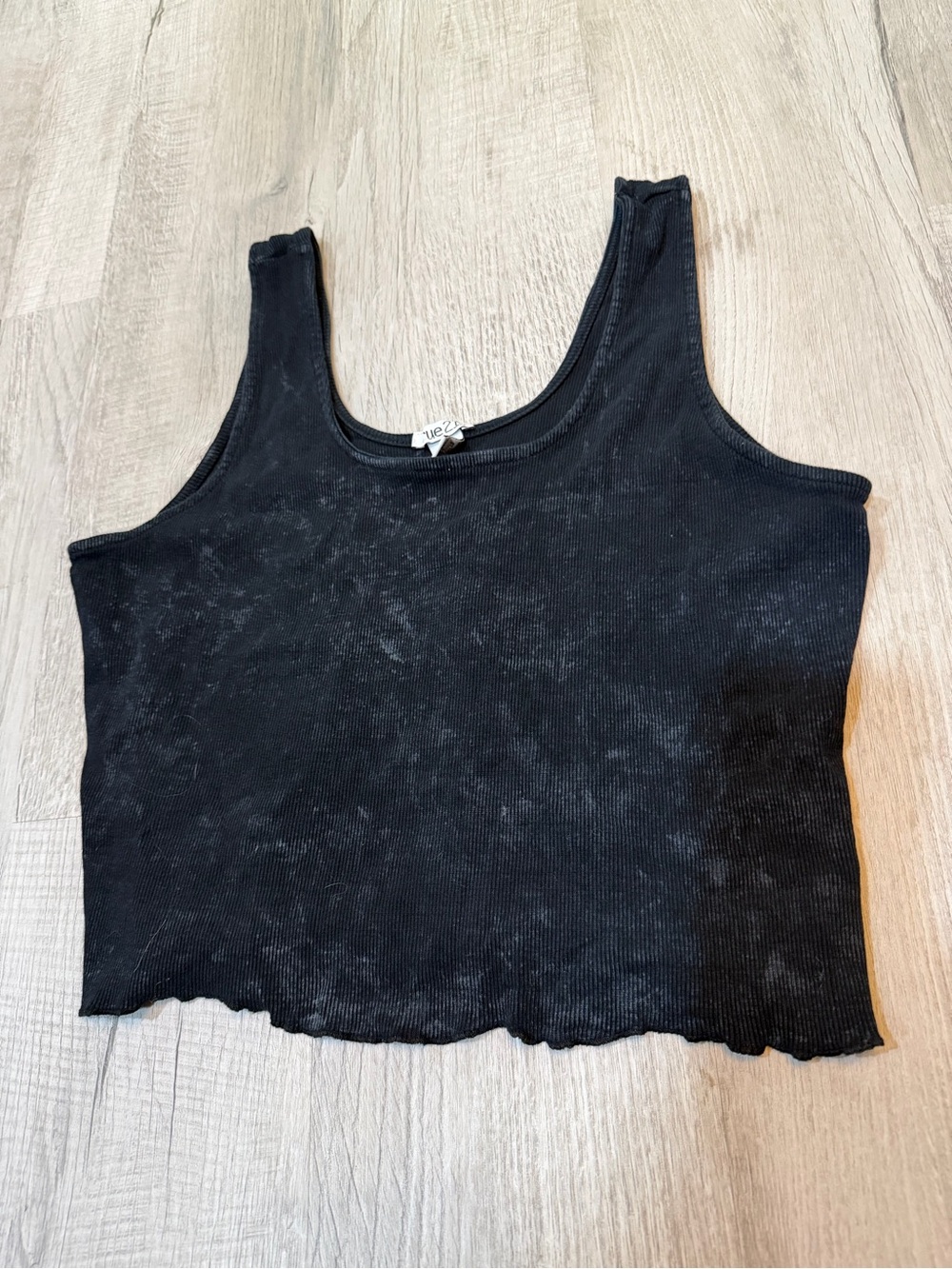 Rue21 Black Ribbed Crop Tank